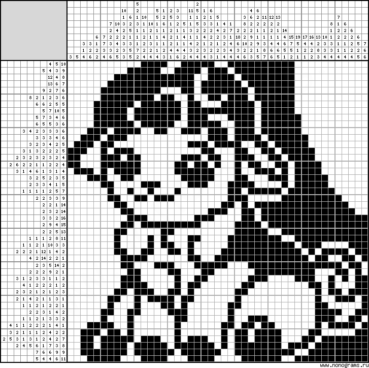 Black White Japanese Crossword Lamb