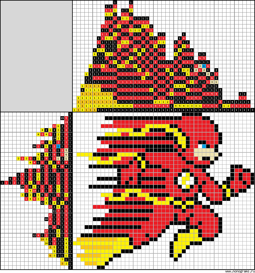 Colour Japanese Crossword The Flash