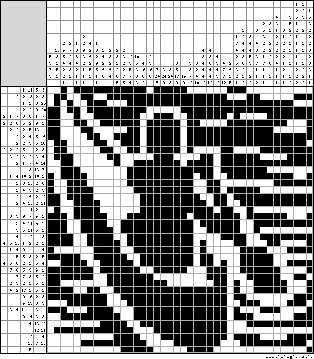 Black & white Japanese crossword «Canoe»