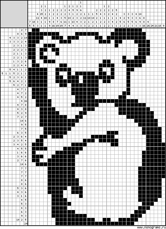 Black White Japanese Crossword Koala