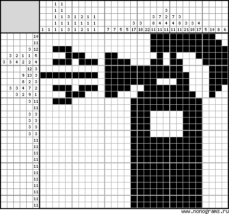 Black & white Japanese crossword «Fire extinguisher»