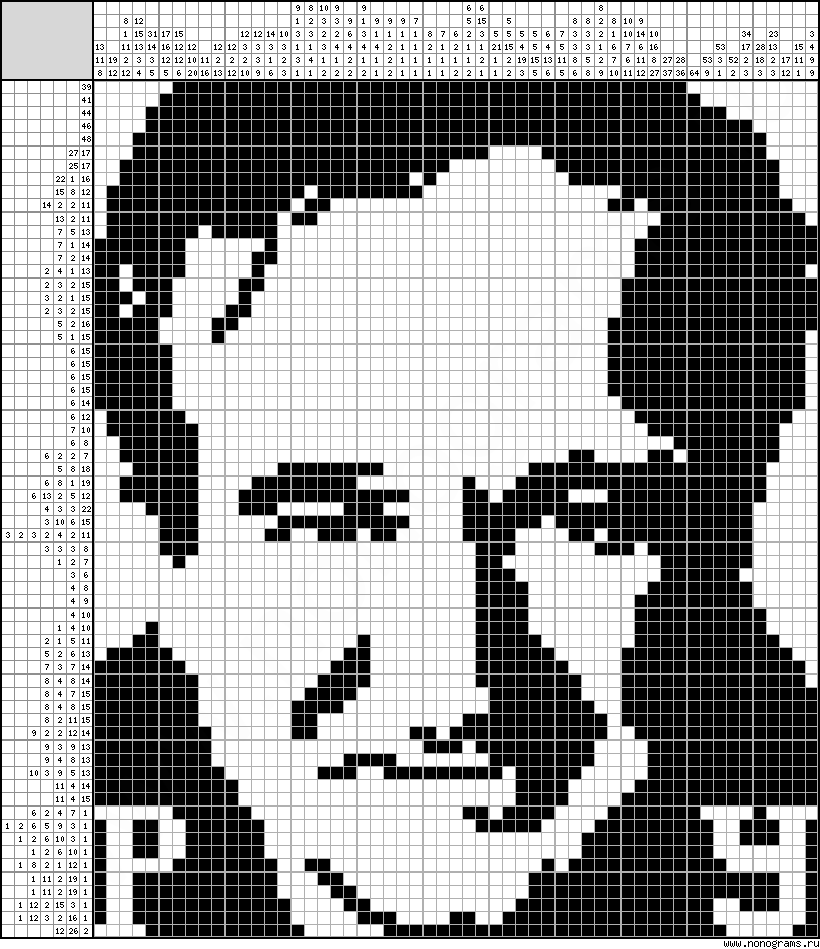 Black & white Japanese crossword «Robin Williams»