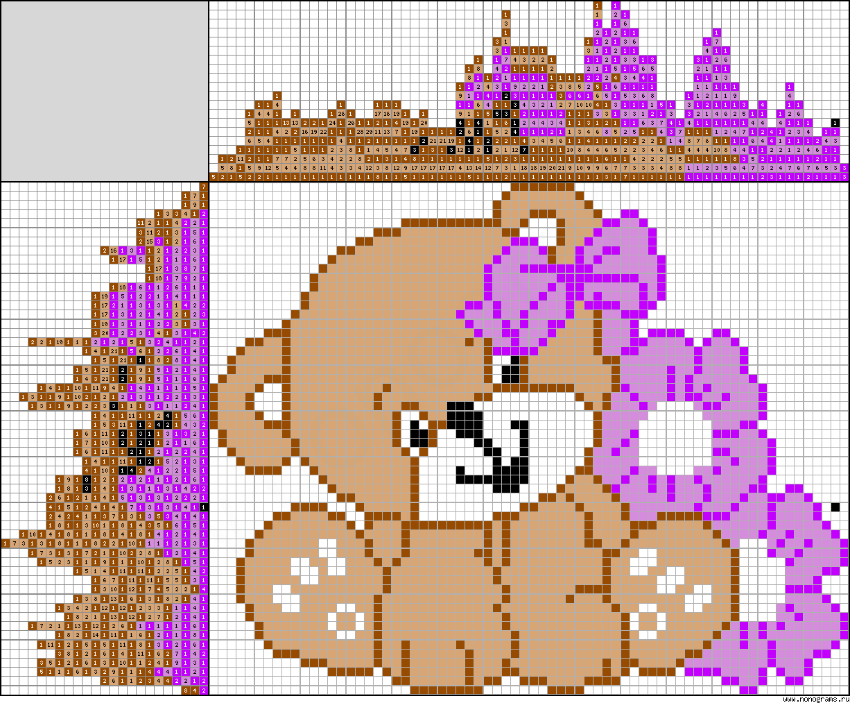 Colour Japanese crossword «Hide and seek»